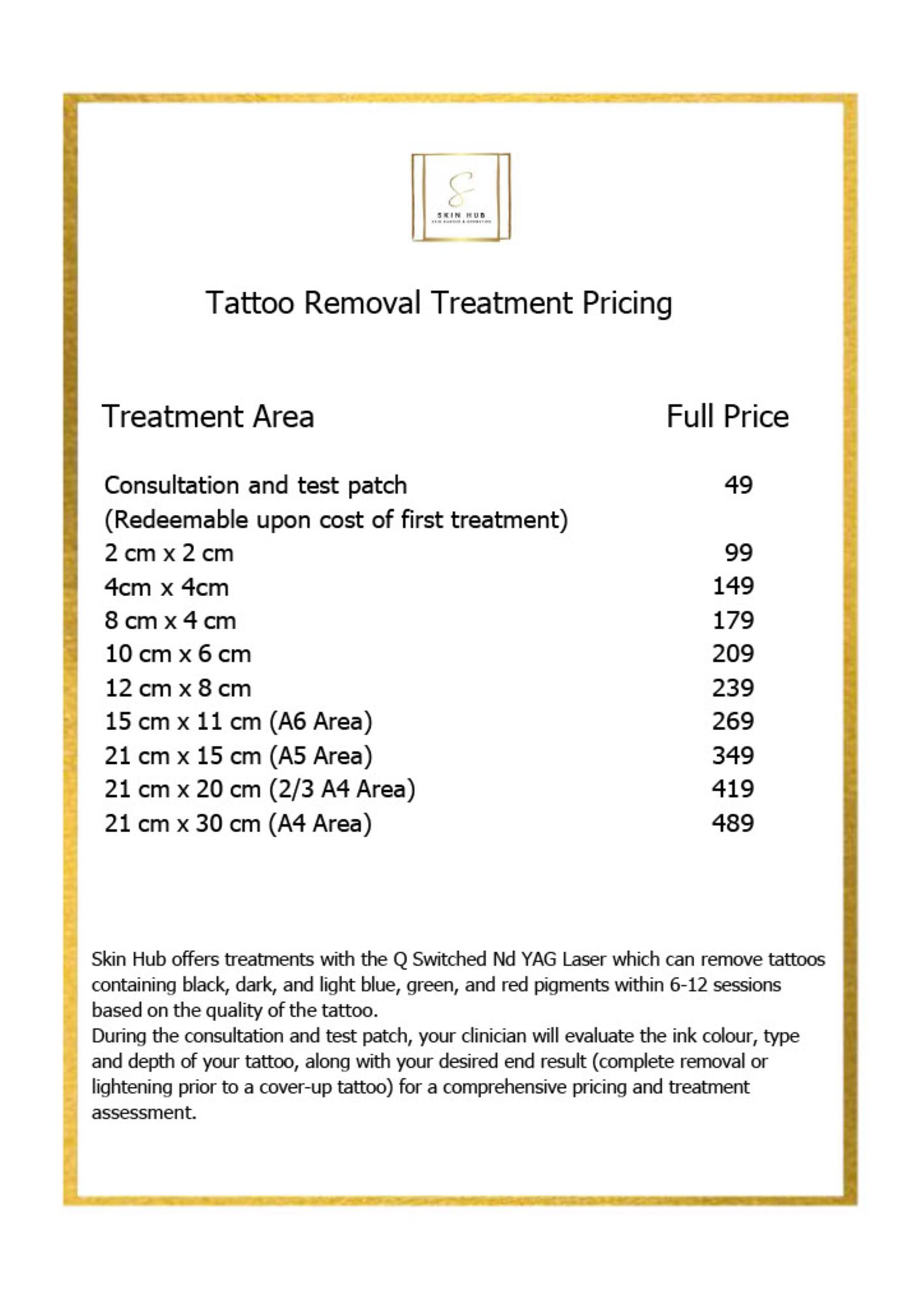 Tattoo Removal Price