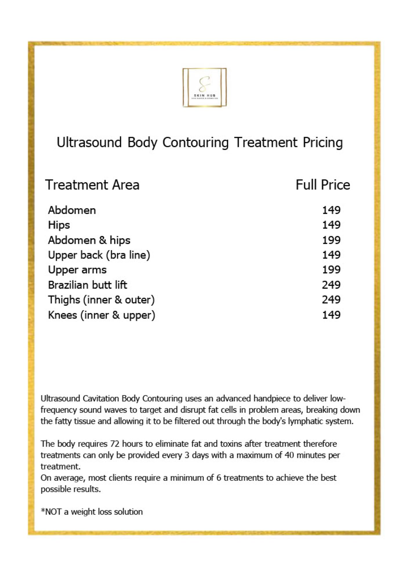 Ultrasound Body Contouring Price